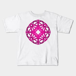 GMTRX  magenta F54 skeletal polyhedron Kids T-Shirt